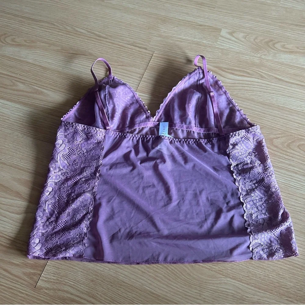NWT Inner Self Chantilly Mesh Cami Top XL